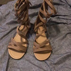 Calf high sandals